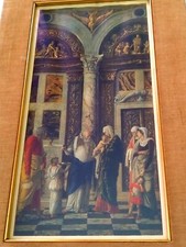 Quadro Trittico degli Uffizi di Andrea Mantegna con cornice e vetro