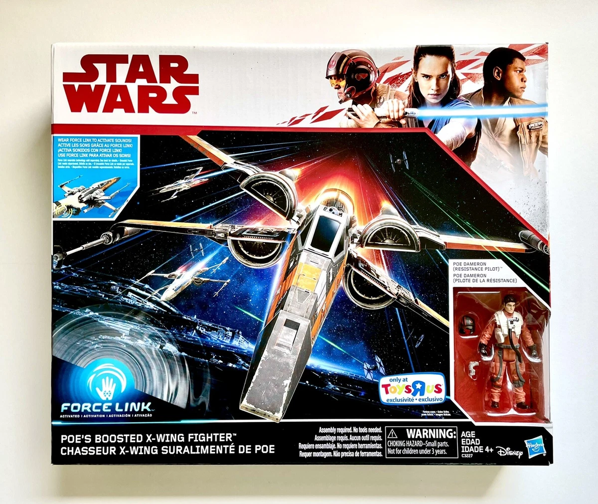 Star Wars Force Link TRU Toys R Us Exclusive Poe s Boosted X Wing Fighter