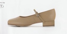 Bloch SO302G S0302L Leather Tap On Tan 1" Heel Techno Taps Girls Ladies w/Box