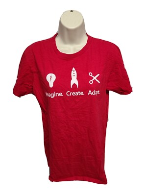 Microsoft One Week Hackathon Imagine Create Adapt Womens Medium Red TShirt