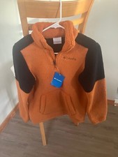 Columbia Boy Girl Rugged Ridge III Sherpa 1/2 Zip Pullover Jacket M 10 12 NWT