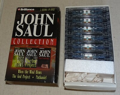 John Saul 3 Audio Books in one Boxed Cassette Collection, The God Project, etc