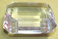 Authentic Tiffany & Co Faceted Emerald Cut Diamond Crystal Paperweight