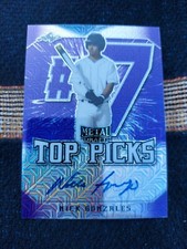 2020 Leaf Metal Draft #/7 Top Picks Purple Mojo Nick Gonzales