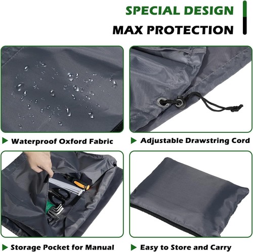 420D Polyester Fabric Waterproof Generator Cover Bag for Honda Eu2000i Eu2200i - Picture 4 of 8