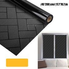 UV Block Privacy Window Film Black Diagonal Grid 17.7 78.7in Glass Static Cling