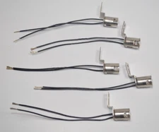 Lot of 5 NOS LEECRAFT No. 22 Wired Bayonet Lamp Holders w/ Brackets 500W 125V