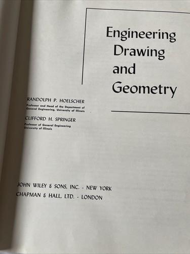1956 Engineering Drawing and Geometry Randolph P. Hoelscher & Clifford H. Spring - Picture 3 of 8