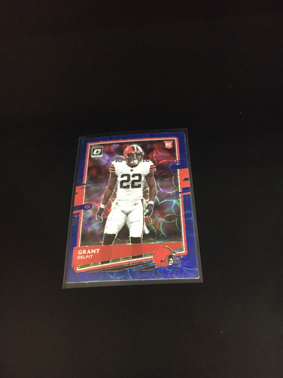 2020 Panini Donruss Optic GRANT DELPIT SP ROOKIE Blue Scope PRIZM #122 Browns
