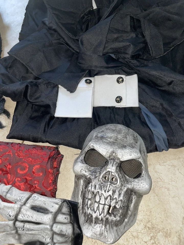 Disfraz de Halloween Dapper Muerte 8-10 Parca Vestido Elegante Esqueleto Foto 4 de 4
