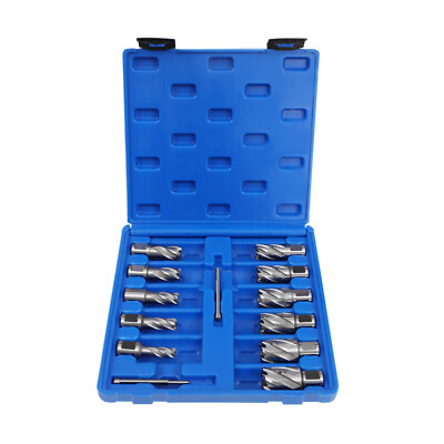13Pcs/Set Annular Cutter 7/16 to 1-1/16'' Cutting Diameter Straight Shank