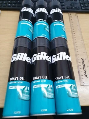 6 x Gillette klassische empfindliche Haut Herren Rasiergel 200 ml (£15,99) KOSTENLOSER VERSAND