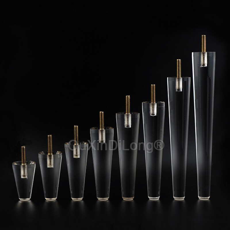 NUEVO 4 PIEZAS muebles de acrílico patas sofá cama tocador baño gabinete muebles pies