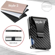 RFID Blocking Credit Card Holder Metal Wallet Men Travel Wallet Thin Minimalist