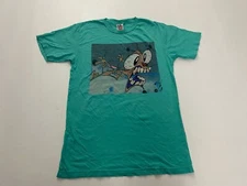 Junk Food Graphic Green T Shirt Logo Adult Size M cotton