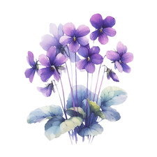 Wall decal sticker watercolor flower wall sticker 18x18 cm large