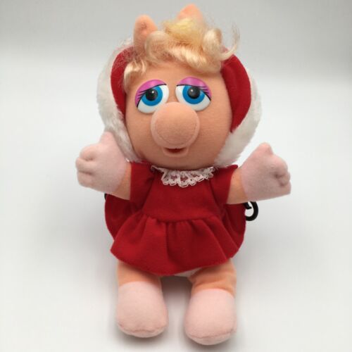 Vtg Muppet Babies Miss Piggy Christmas Plush 1987 Stuffed Doll