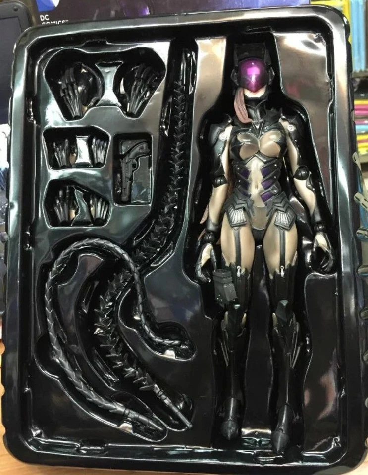 Boneco de ação Play Arts Kai Catwoman Tetsuya Nomura coleção modelo presente na caixa - Imagem 4 de 4