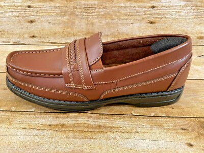 Dr Scholls Mens 9 D Double Air Pillo Hook & Loop Comfort Shoes Brown 478-04 Dark Brown Dr Scholl main image 2