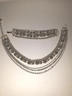 Vintage Multi Strand Kramer Statement Necklace and bracelet Signed