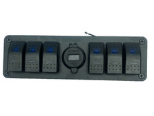 Nilight 6 Gang Rocker Switch Box 12V SPST ON Off Switch QC 3.0 USB Charger Panel