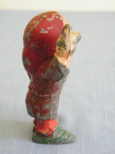 Vintage Metal Lincoln Log Walt Disney Snow White Dwarf Grumpy Figure 3-1/2" tall - Picture 6 of 8
