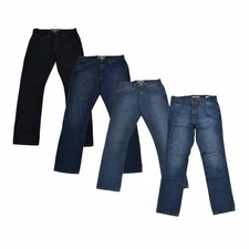 Tommy Hilfiger Mens Jeans Straight Fit Denim Bottoms Casual Pants Patch Logo New