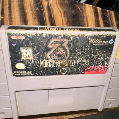 Super Nintendo Mortal Kombat 3 Authentic SNES Tested *Faded*