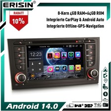 4+64GB Android 14 Autoradio SWC Navi Audi A6 S6 RS6 Allroad CarPlay 8 Core 4G FM