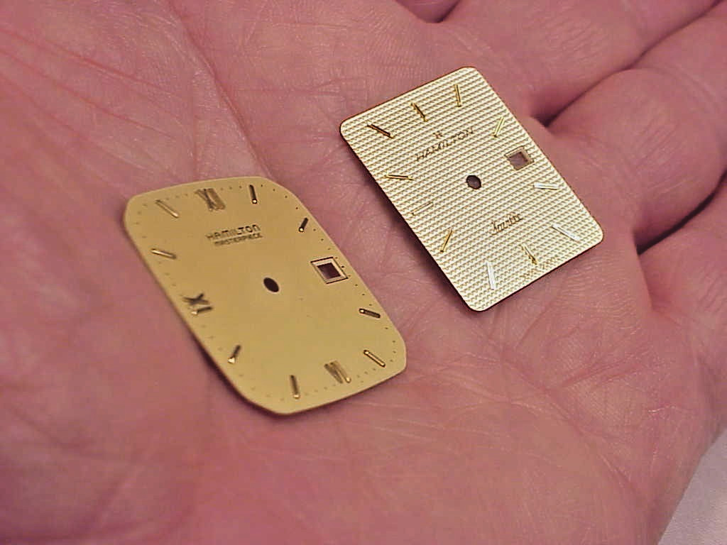 2 Pc Rectangular Vintage Quartz Hamilton Watch Di… - image 5