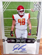 2022 Leaf Draft John Ridgeway Auto Arkansas Razorbacks - New Orleans Saints DL