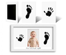 Inkless Baby Hand and Footprint Kit - No Mess Ink Pad for Handprint Girl - Cl...