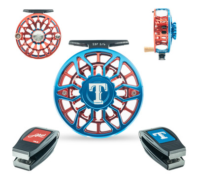 Abel SDF Fly Reel - Texas Rangers - 5/6 WT with Matching Nipper