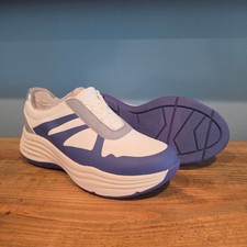 LifeStride Bzees Air Step Impulse Women Sneakers White Blue Platform Slip On 11
