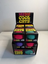 Nee Doh Cool Cats Pink Orange Teal Purple Stretchable Squishy Squeeze Ball 4.5in