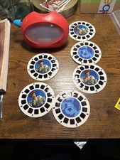 1998 Mattel Red View master With 6 View Master Slides- Toy Story, Blues Clues