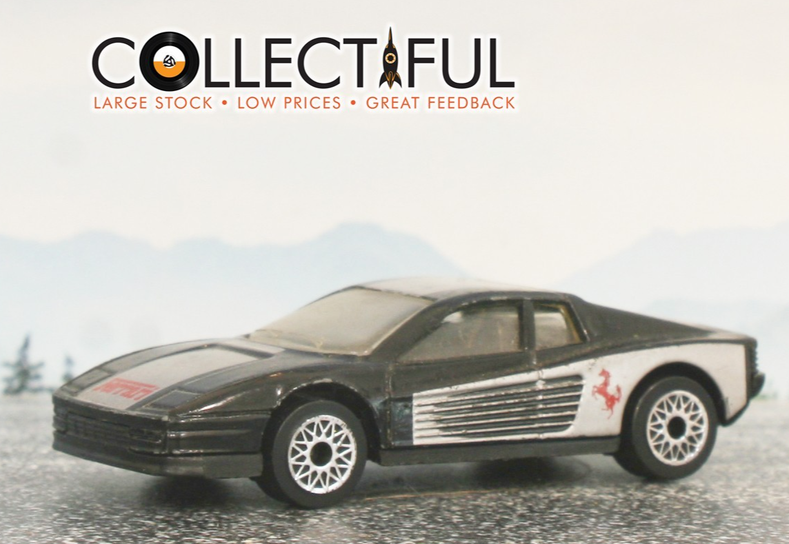 FERRARI TESTAROSSA - MATCHBOX 1986 - MACAU - BLACK *COMBINE & SAVE