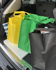 10 Pack Reusable Reinforced Handle Grocery Bags Heavy Duty Large Shopping Tote