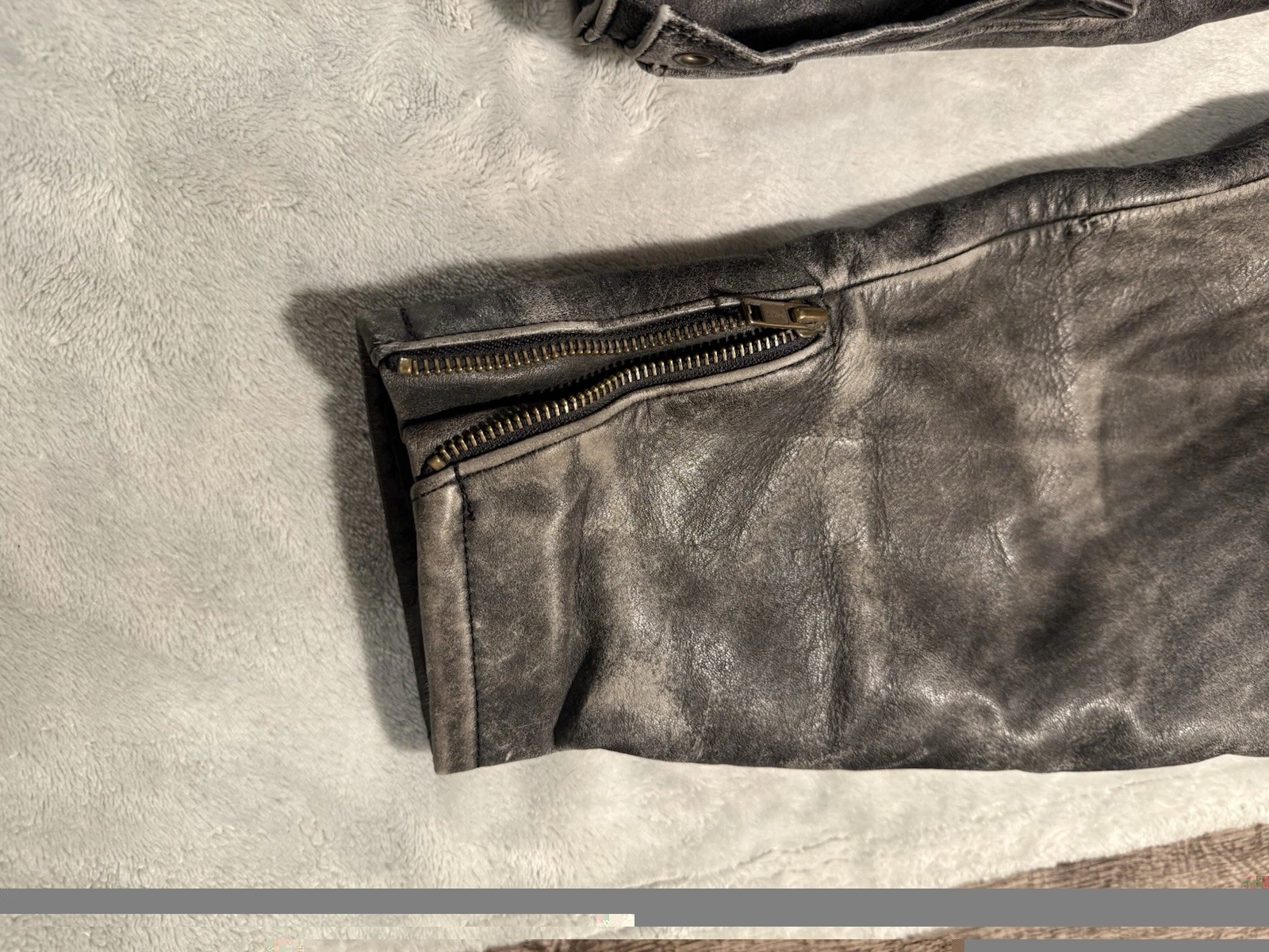 Vintage First Gear Jacket Men XL Leather Motorcycle Buckle Distressed Biker Heav - product detail image 9