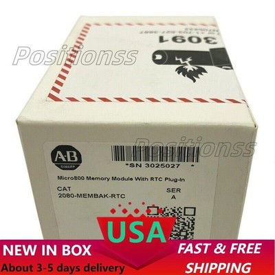 NEW Allen Bradley 2080-MEMBAK-RTC Memory Module With RTC Plug-In US Free Tax