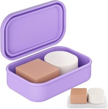 Solid Shampoo Bar Holder, Large Leakproof Travel Soap Case, Silicone Soap Box
