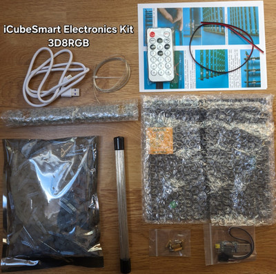 iCubeSmart DIY Kit 3D8RGB (Cube Bausatz), inklusive Lötkolben-Set NEU