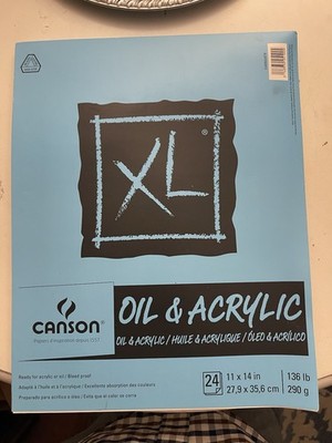 Canson XL Series Oil and Acrylic Paint, Foldover Pad, 11x14 inches, 22 Sheets