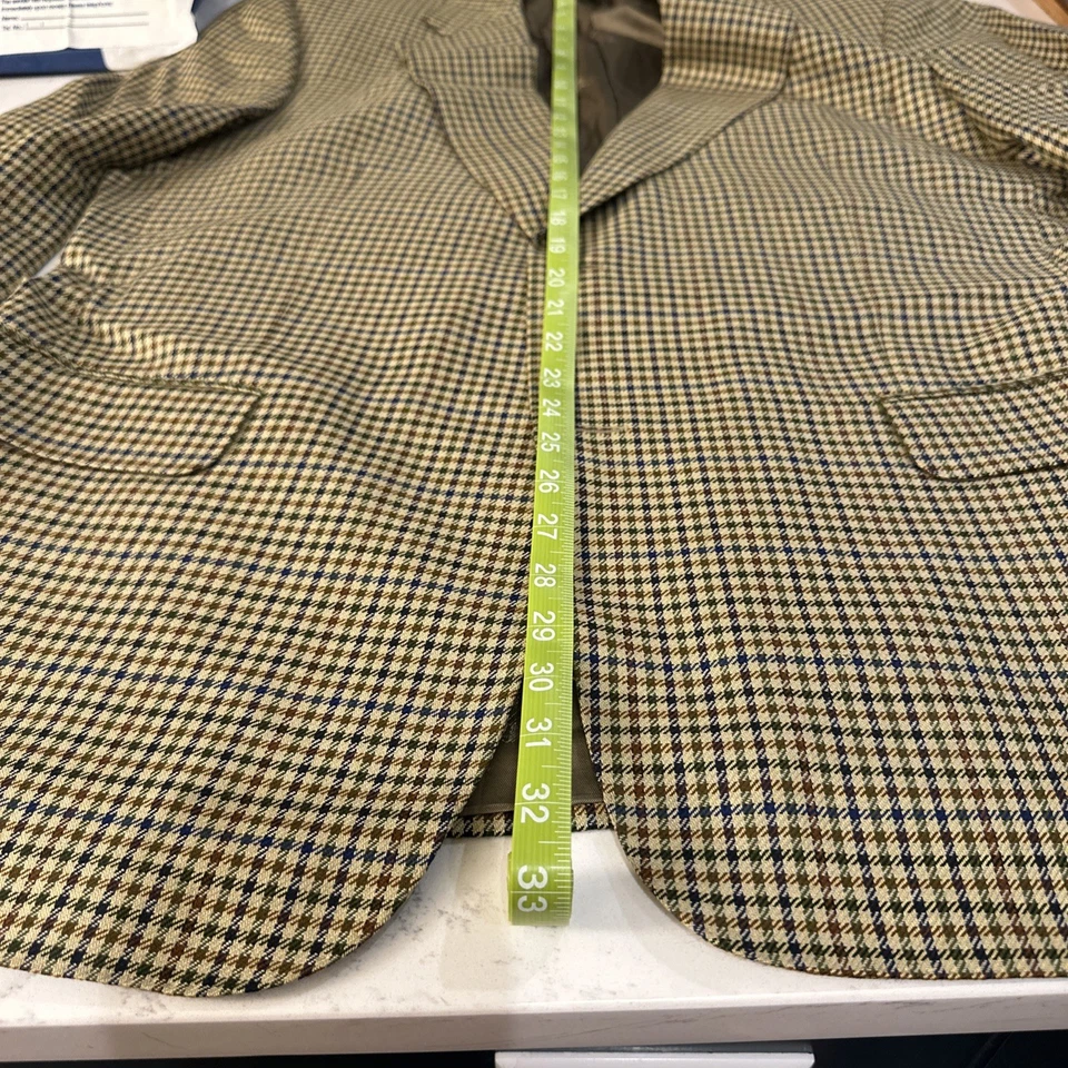 Casaco esportivo Burberry bronzeado lã seda Houndstooth blazer 2 botões - Imagem 4 de 4