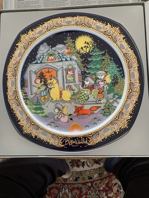 Rosenthal Weihnachtsteller 1984 Weihnachtslieder Kling Glöckchen Wiinblad Ø27,7