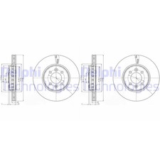 2X DELPHI BREMSSCHEIBEN 280mm BELÜFTET VORNE PASSEND FÜR DACIA DOKKER LODGY