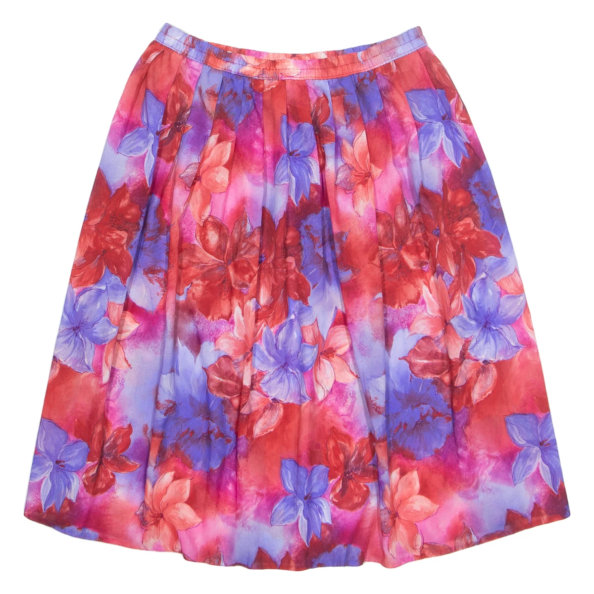 Jupe Balançoire EWM Femme Taille 12 - Rouge, Polyester, Fermeture Zip, Longueur Midi 31"