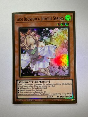 Aschenblüte & Freudiger Frühling MAGO-DE011 Gold Rare 1. Auflage YuGiOh Karte NM