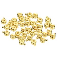 40 Pcs Crimp Beads, 3.2mm Copper Spacer Beads, Gold