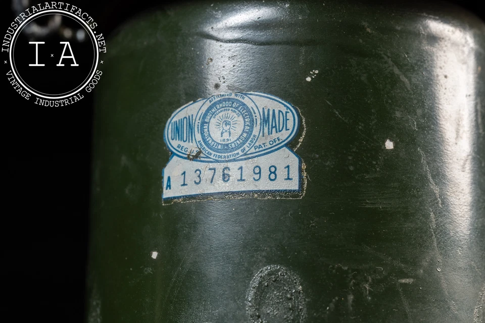 Vintage Westinghouse Industrial Enamel Light in Green - Image 3 of 4